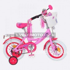 Велосипед детский Profi miss Butterfly 12 P1256 F-W розово-малиновая