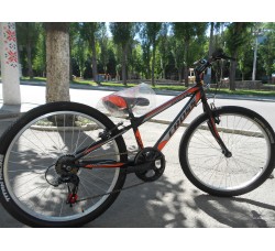 Велосипед CrossBike Pegas 24" (2018) new (черно-оранжевый)