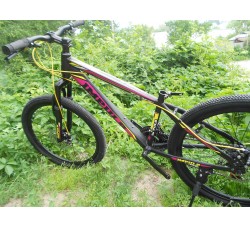 Велосипед 24" TANK чёрно-фиолетово-жёлтый матовый