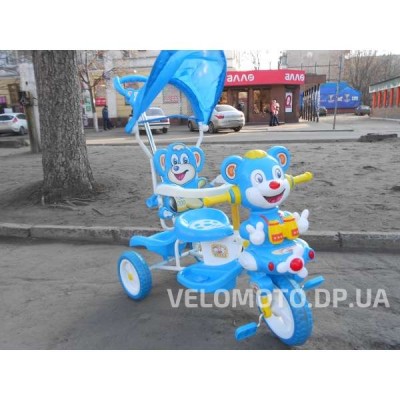 Детские трехколесные велосипед Малятко (голубой)