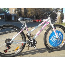 Велосипед Discovery Passion 26 2019 (бело-розовый с голубым)
