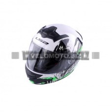 Шлем-интеграл LS-2 (mod:FF352) (size:L, бело-зеленый, ROOKIE ONE)