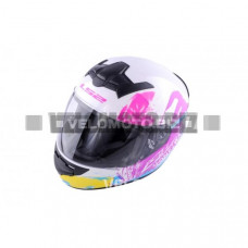 Шлем-интеграл LS-2 (mod:FF352) (size:L, бело-фиолетовый, ROOKIE ONE)