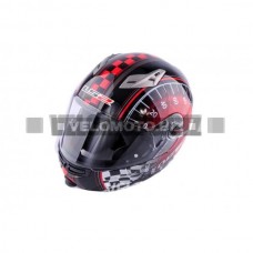 Шлем трансформер LS-2 (size:ХXL, красно-черный + солнцезащитные очки)