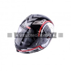 Шлем трансформер LS-2 (size:ХХL, бело-черный + солнцезащитные очки)