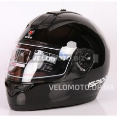 Шлем (интеграл) ISPIDO ZONDA SV с очками черный глянцевый